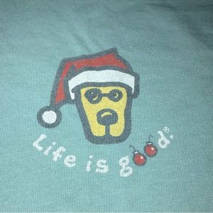 Life is Good long sleeve CHRISTmas t shirt LIG like NEW condition dog top XL 🥰